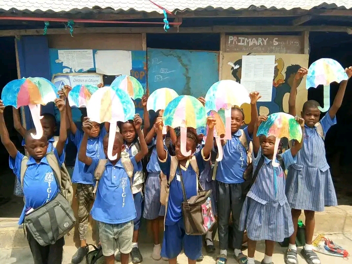 Happy children at Anointed Children International School
